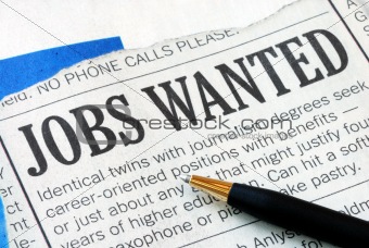 Searching for a job from a newspaper