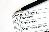 Customer fills in the feedback survey