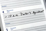 Mark the doctor appointment in the day planner