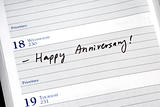 Mark the anniversary in the day planner