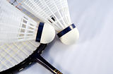 Badminton shuttlecock and racket concepts of sports