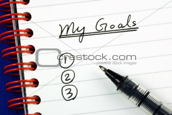 My goals list concepts of target and objective