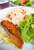 grilled salmon with sauce