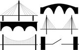 Bridge silhouette vector