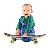 Little boy on a skateboard