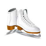 Vector white figure skates