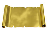 Golden blank sheet of paper with uneven edges