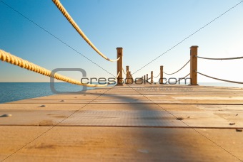 tropical wooden pier
