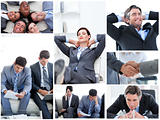 Collage of business people