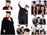 Collage of students graduating