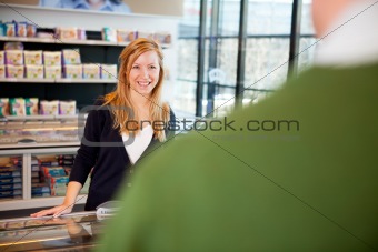 Supermarket Woman Flirt