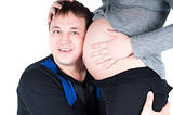 Beautiful couple - pregnant woman