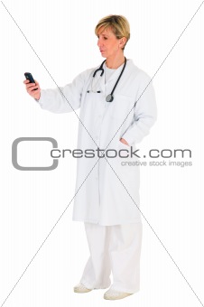 doctor with mobile