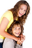 Portrait of smiling matured mum with her daughter