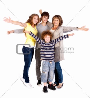 Portrait of happy family