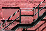 Fire escape on the side of a building