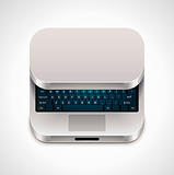Vector square laptop icon