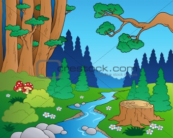 Cartoon forest landscape 1
