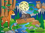 Forest scene with various animals 2