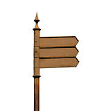 Conceptual brown roadsign with