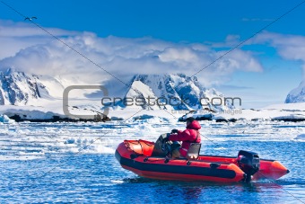 man in the red boat 