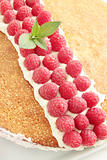 cake with  raspberries