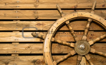 Old wooden wheel 