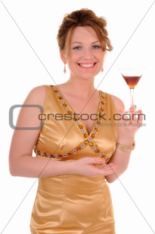 Attractive woman with cocktail