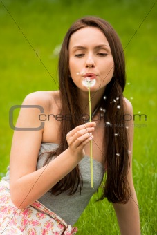 Girl with dandelion