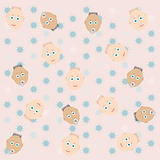smile babies with pacifier greeting background