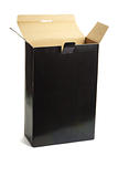 Open black paper box