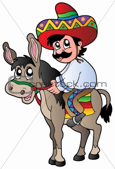Mexican riding donkey