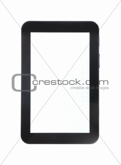 touch pad PC isolated on white background