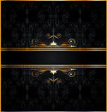 Elegant seamless wallpaper with golden decorations