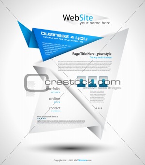 Origami Website - Elegant Design 