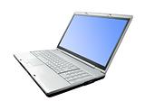 Modern laptop isolated on the white background