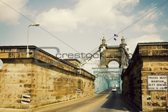 Historic bridge in Cincinnati, Ohio 
