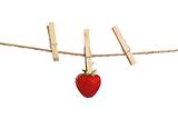 Hanged strawberry