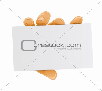 hand holding card
