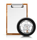 clipboard with wheel