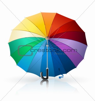 umbrella with rainbow colour
