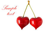 Heart shaped cherries