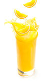 orange juice and slices