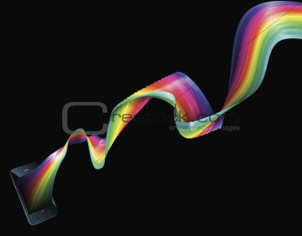 Smart phone rainbow background