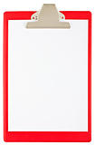 blank red clipboard
