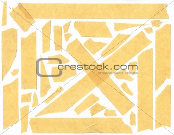 masking tape - isolated grunge stick adhesive piece paper scotch