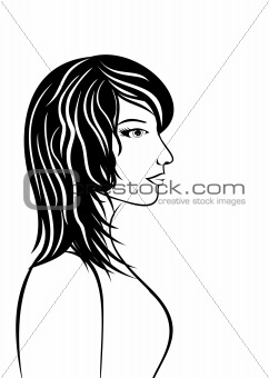 abstract beauty face girl portrait