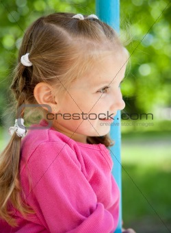 little girl smiling