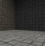 3d render tiled stone empty space