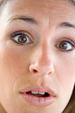 Head shot of surprised woman